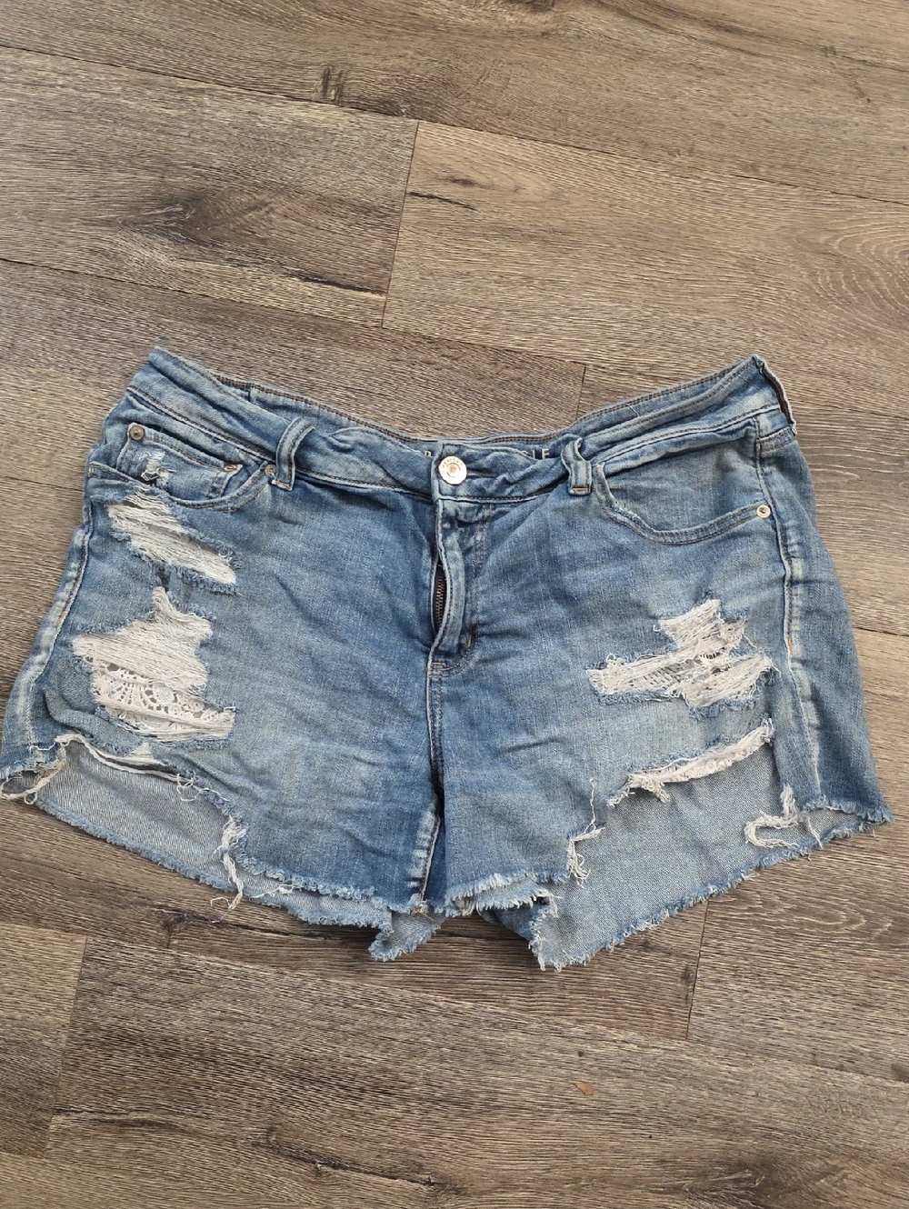 American Eagle Midi Stretch Comfy Jean Shorts
